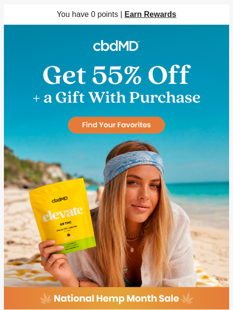 cbdmd newsletter: Get 55% Off the Hemp Favorites You Reach For
