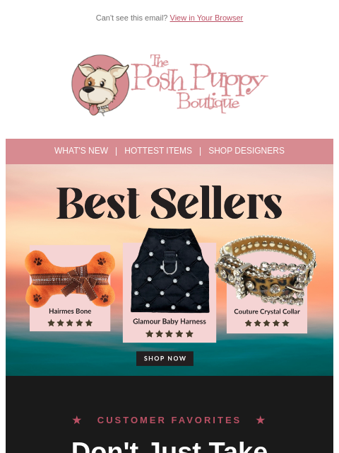 poshpuppyboutique newsletter: The Reviews Are In — And They're All 5 Stars ⭐️🐾