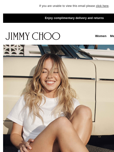 Discover new styles. If you are unable to view this email please click here. Enjoy complimentary delivery and returns JIMMY CHOO Women Men Handbags Sale JIMMY CHOO Women Men Handbags Sale SHOP NOW