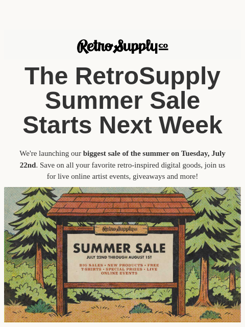 retrosupply newsletter: Camp RetroSupply Is Now Accepting Campers 🏕
