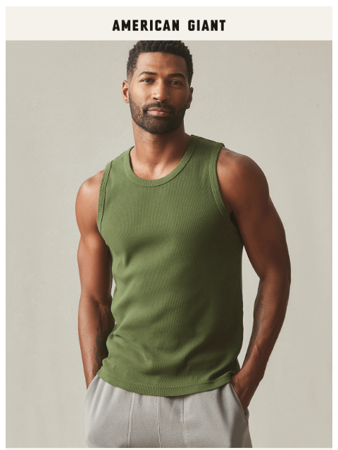 american-giant newsletter: New Colors in Our Rib Tank