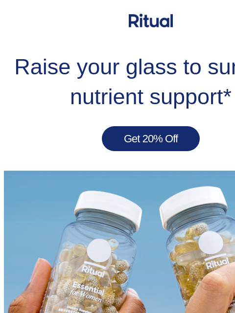 ritual newsletter: Supporting a healthy baseline? Hot.