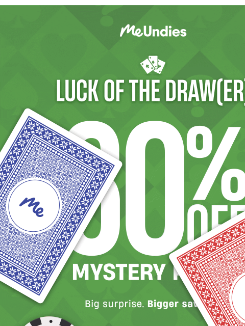 meundies newsletter: 60% Off Mystery Packs 🎲