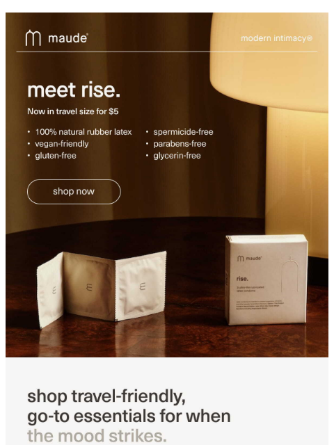 getmaude newsletter: meet the rise 3-pack.