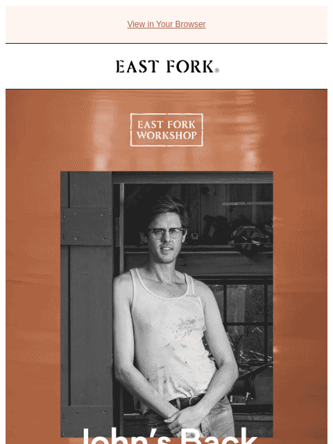 eastfork newsletter: John Vigeland returns to the wheel