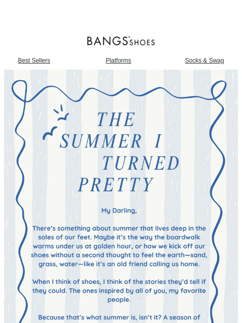 bangsshoes newsletter: With love from Cousins Beach... ☀️🐚