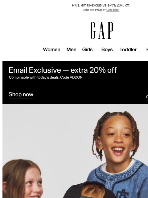 gap newsletter: Must-haves for the school year are still 50% off