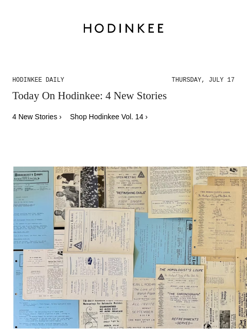 hodinkee newsletter: Hodinkee Daily | 07/17/2025