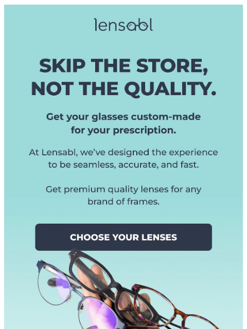 lensabl newsletter: All Lenses & Frames Ship Free!