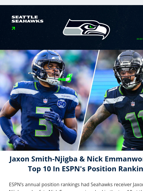 seahawksemail newsletter: JSN & Emmanwori Break ESPN’s Top 10