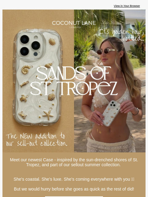 coconut-lane newsletter: The Golden Coast: Phone Case edition ˖°𓇼⋆🐚