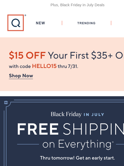 qvcemail newsletter: Surprise! Free Shipping on Everything