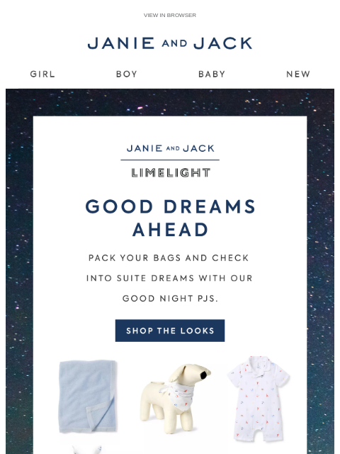 janieandjack newsletter: Suite dreams with Limelight x Janie and Jack
