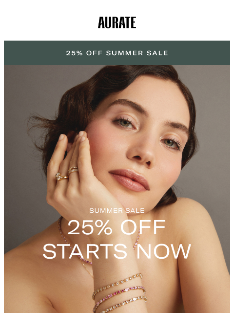 auratenewyork newsletter: 25% OFF IS HERE