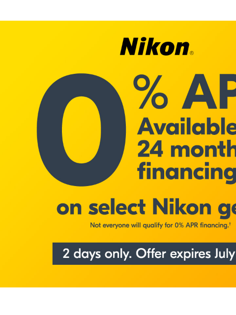 Pay Over Time View as web page Nikon | 0% APR Available for 24 months financing† on select Nikon gear | 2 days only. Offer expires July 19† Z6III 24-70mm Kit Z6III Body Only Z6III 24-70mm Kit Z6III