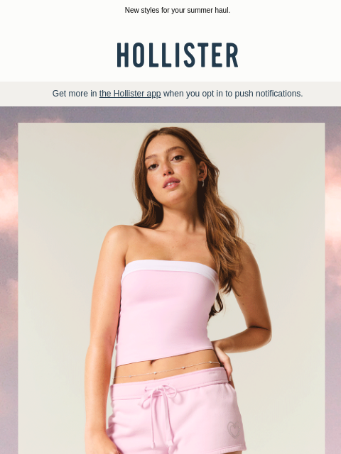 hollisterco newsletter: Soft pink summer 💕
