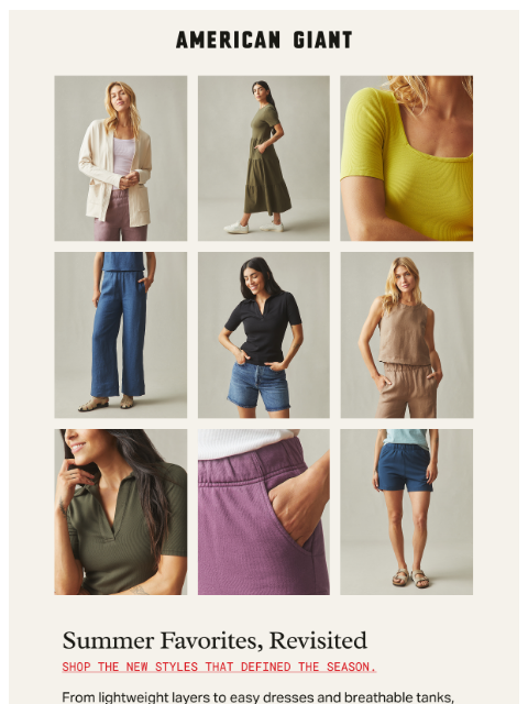 american-giant newsletter: Summer’s Not Over