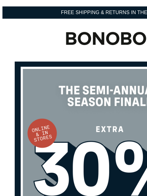 bonobos newsletter: Launched: Extra 30% Off Hundreds of Sale Items