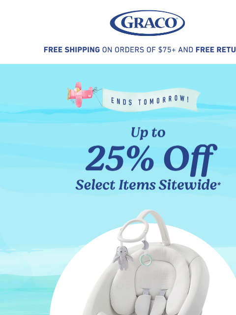 gracobaby newsletter: The Sun is Setting on Up to 25% Off 🌅