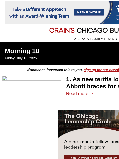 crainalerts newsletter: Tariffs create winners and losers