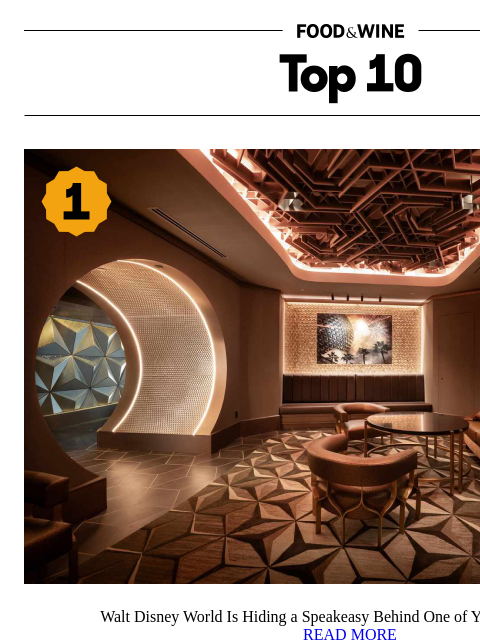 foodandwine newsletter: Walt Disney World's First Adults-Only Speakeasy Is...