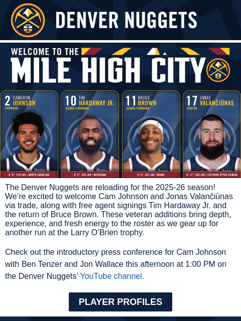 thedenvernuggets newsletter: Catch Up on All Things Nuggets Offseason
