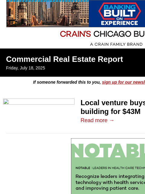 crainalerts newsletter: Vintage Gold Coast apartment building sells for $4...