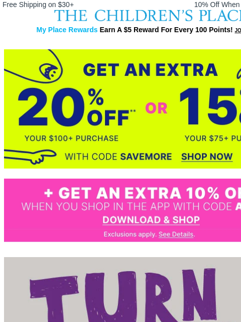 childrensplace newsletter: The NEW Charm Shop is HERE! ✨