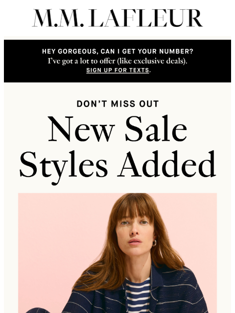 mmlafleur newsletter: NEW TO SALE: Dozens of styles added!