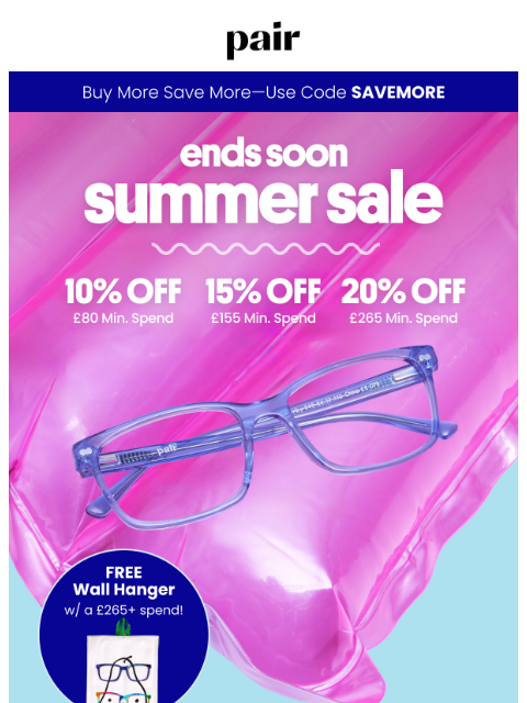 paireyewear newsletter: Summer Sale ENDS SOOON