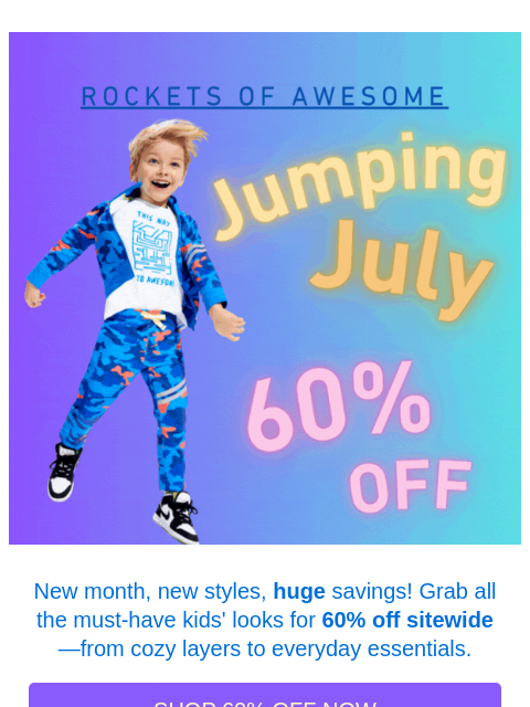 rocketsofawesome newsletter: Rockets of Awesome 60% OFF SALE