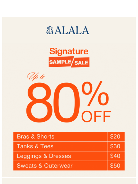 alalastyle newsletter: SALE: STYLES START AT $20