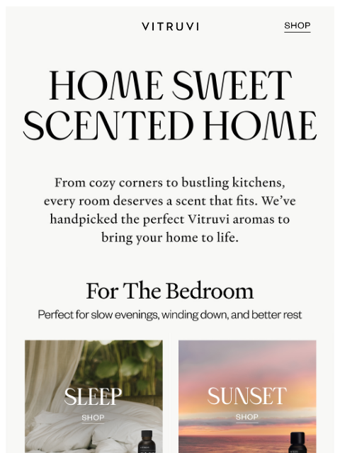 vitruvi newsletter: Room By Room: The Vitruvi Scent Guide 🍃