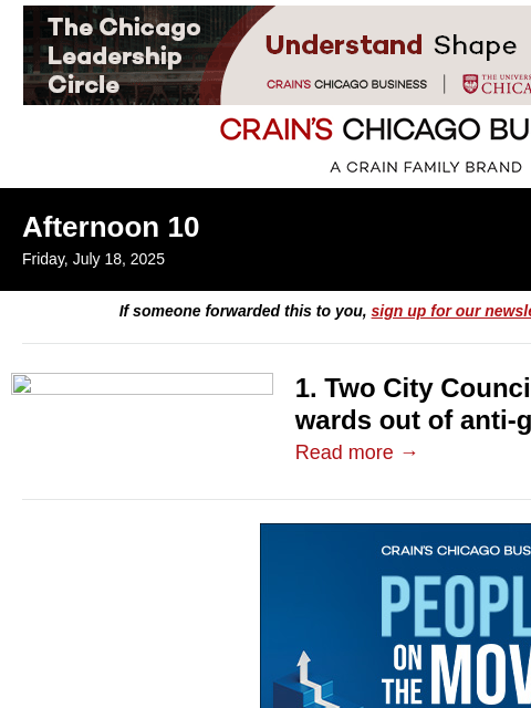 crainalerts newsletter: Two wards exit anti-gentrification zone