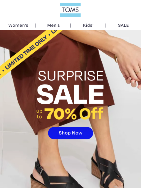 toms newsletter: Our Favorite Sandals Are up to 70% Off