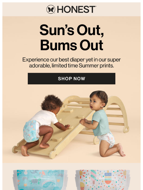 honest newsletter: Limited Edition Summer Diapers Are Going Fast!
