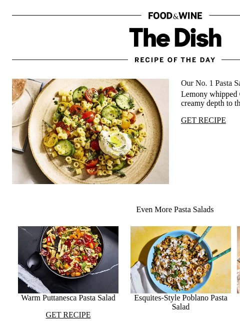foodandwine newsletter: Our No. 1 Pasta Salad of 2026 (So Far)
