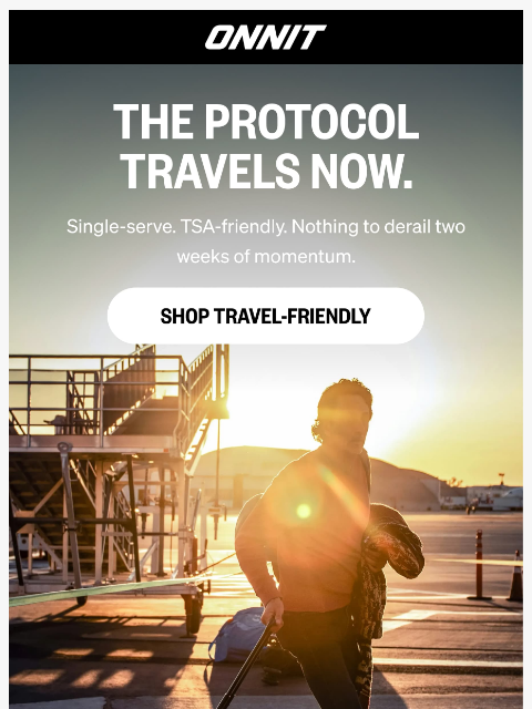 onnit newsletter: Your Routine Lives In A Carry-On.