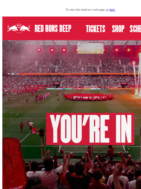 newyorkredbulls newsletter: Welcome RBNY Fan