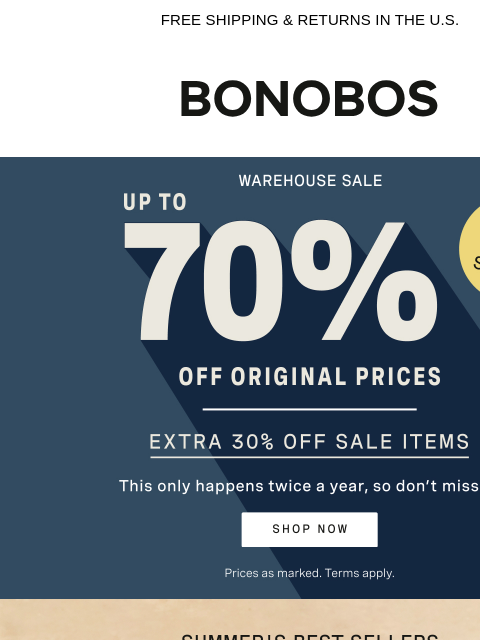 bonobos newsletter: Best Sellers for Any Occasion