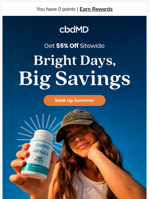 cbdmd newsletter: Sunshine, Savings, and a FREE Gift