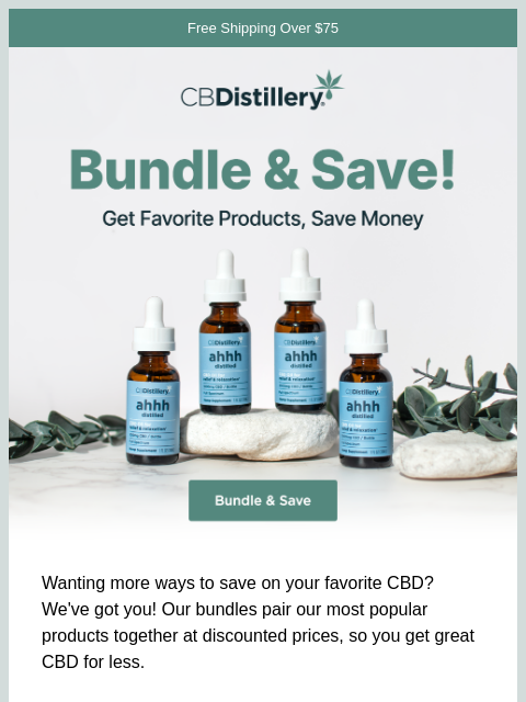 thecbdistillery newsletter: Bundle and Save!