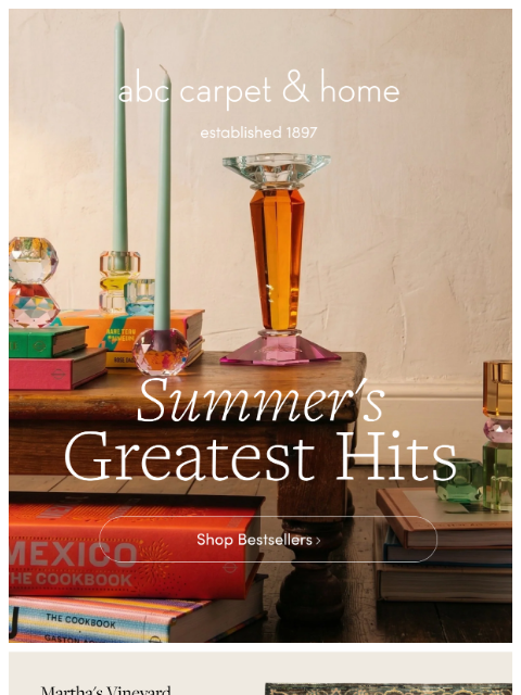 abchome newsletter: Just Dropped: The Summer Bestseller List
