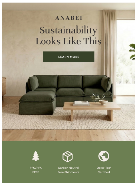 anabei newsletter: Sustainability looks like this