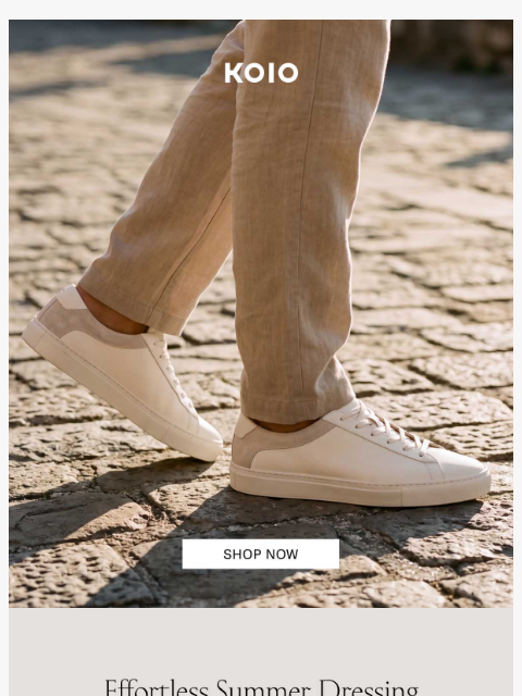 koio newsletter: The Summer Palette: Capri Avorio