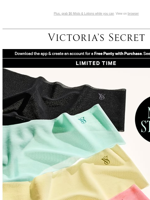 victoriassecret newsletter: 7 Pairs, $35—Don't Miss Out