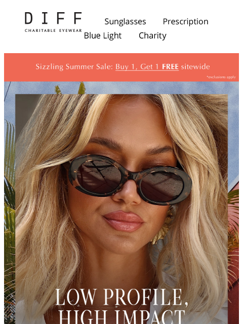 diffeyewear newsletter: Low Profile Shades Are Trending Now 😎