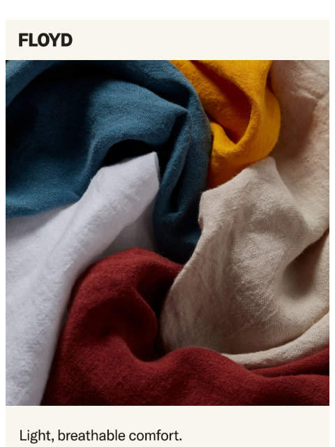 floydhome newsletter: Explore comfortable, colorful bedding