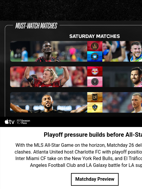 mlssoccer newsletter: Derby day drama and playoff pressure hit Matchday ...