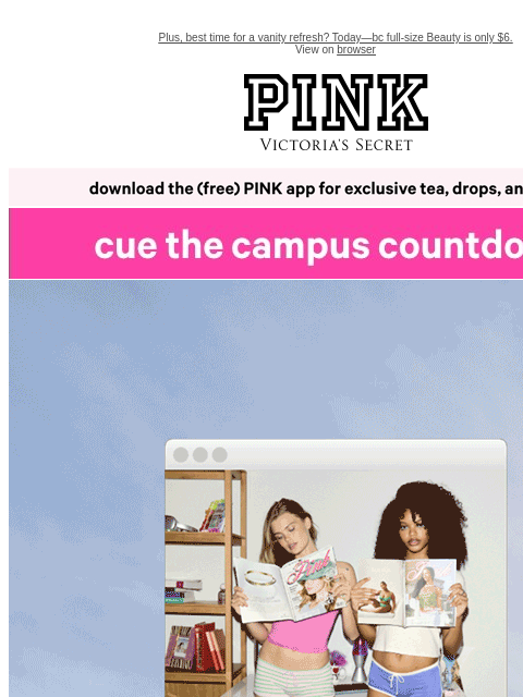 vspink newsletter: 10/$40 Panties ft. NEW Dorm Boyshort